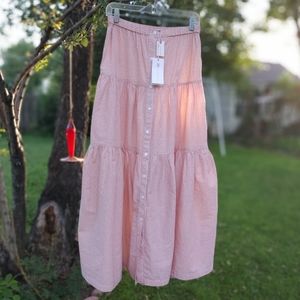 Womens Anthropologie Frye Elspeth Peach Maxi Skirt